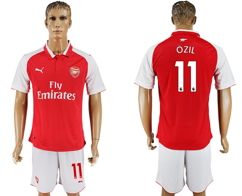 2017-18 Arsenal 11 OZIL Home Soccer Jersey 2017-18 Arsenal 11 OZIL Home Soccer Jersey