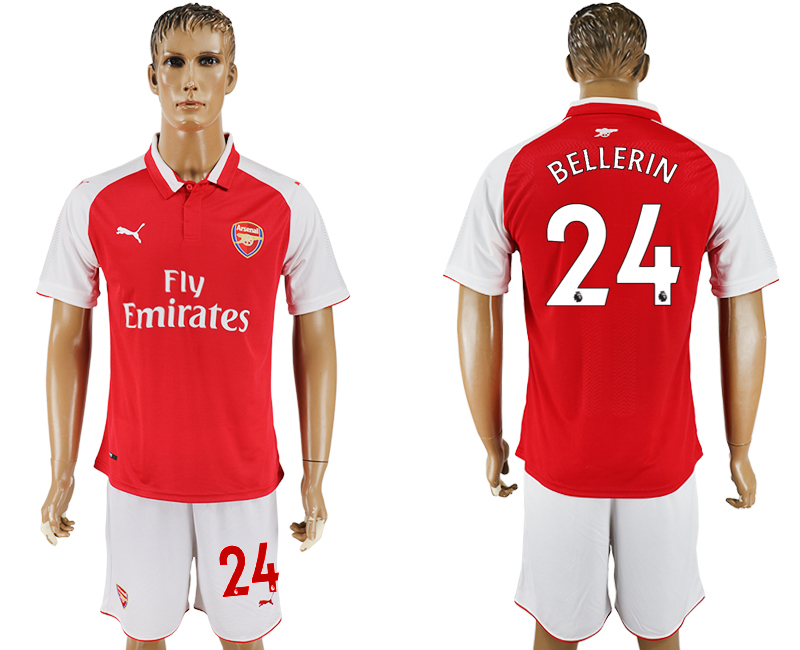 2017-18 Arsenal 24 BELLERIN Home Soccer Jersey