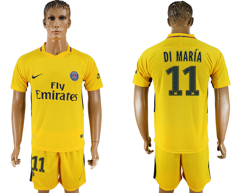 2017-18 Paris Saint-Germain 11 DI MARIA Away Soccer Jersey