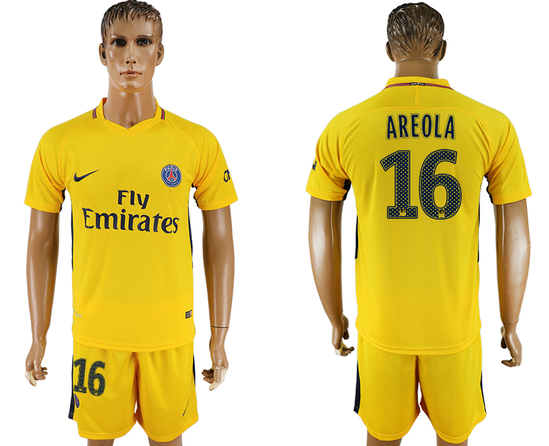 2017-18 Paris Saint-Germain 16 AREOLA Away Soccer Jersey