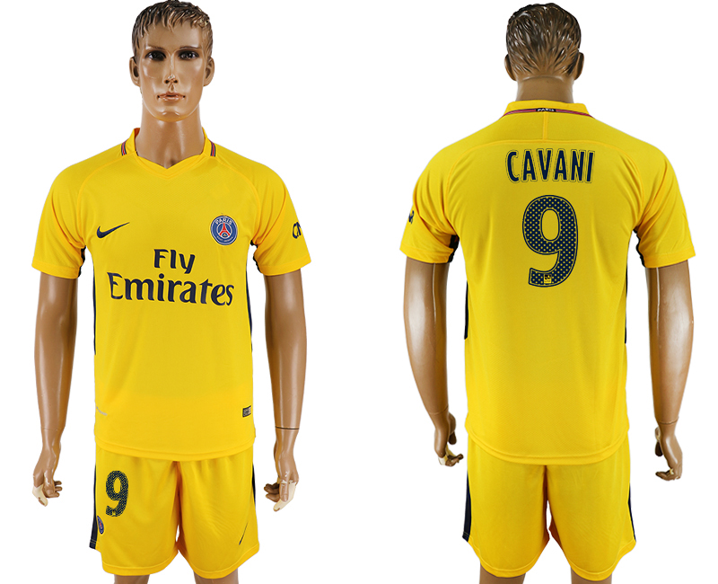 2017-18 Paris Saint-Germain 9 CAVANI Away Soccer Jersey