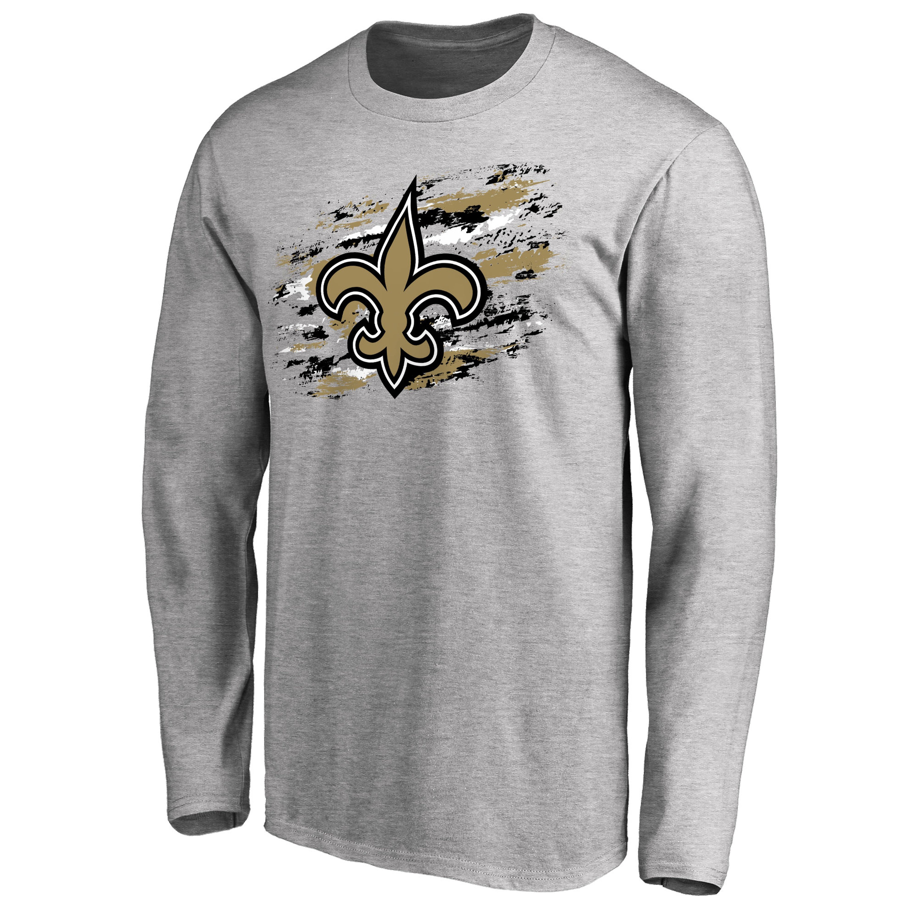 Men's New Orleans Saints NFL Pro Line Ash True Colors Long Sleeve T-Shirt