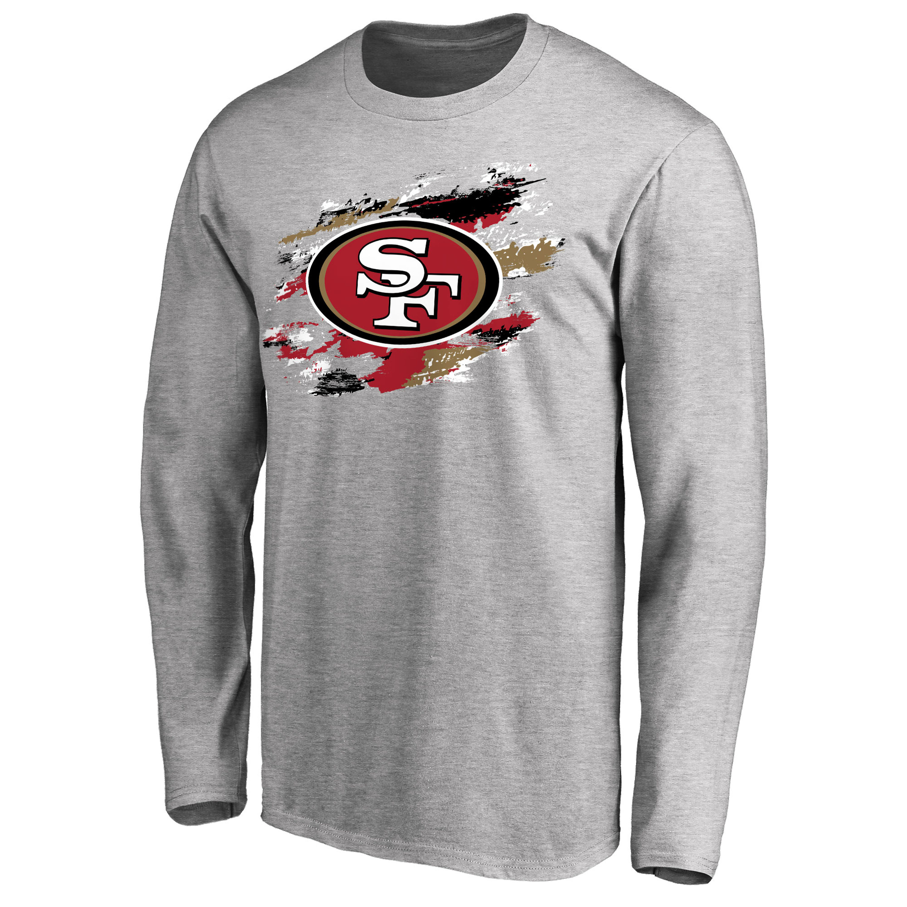 Men's San Francisco 49ers NFL Pro Line Ash True Colors Long Sleeve T-Shirt
