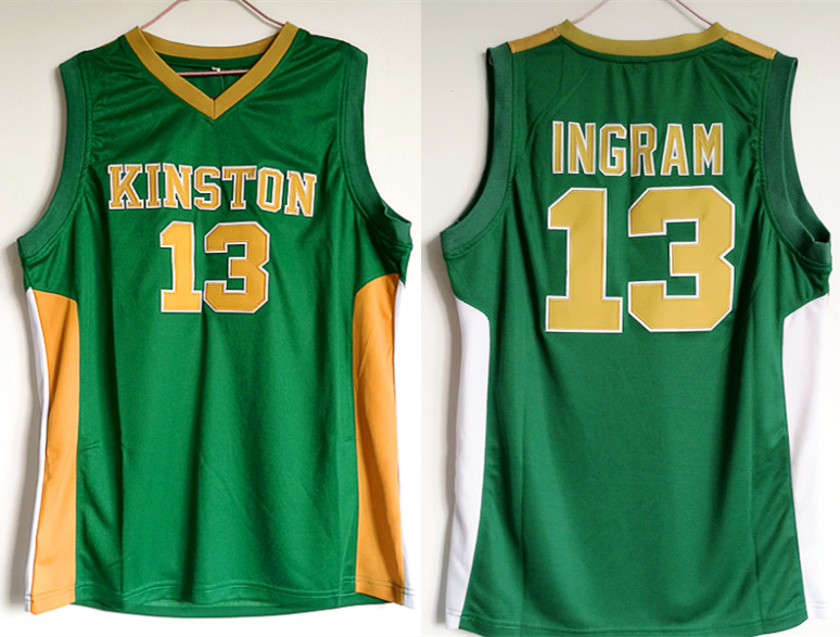 Kingston 13 Brandon Ingram Green High Scool Basketball Jersey Kingston 13 Brandon Ingram Green High Scool Basketball Jersey