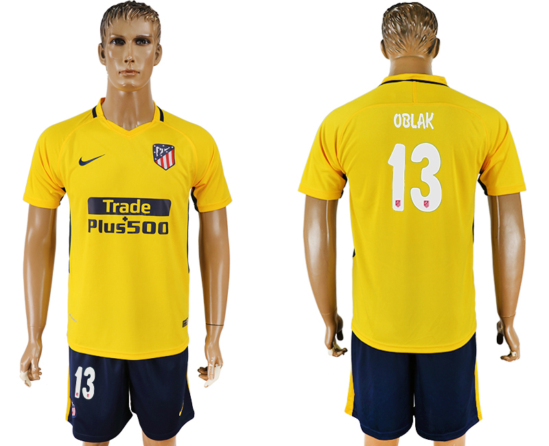 2017-18 Atletico Madrid 13 OBLAK Away Soccer Jersey 2017-18 Atletico Madrid 13 OBLAK Away Soccer Jersey