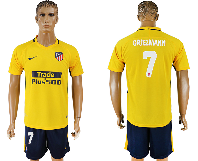 2017-18 Atletico Madrid 7 GRIEZMANN Away Soccer Jersey