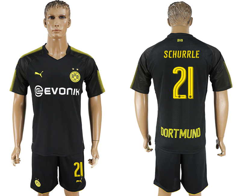 2017-18 Dortmund 21 SCHURRLE Away Soccer Jersey