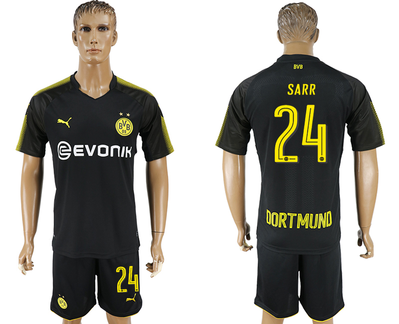 2017-18 Dortmund 24 SARR Away Soccer Jersey