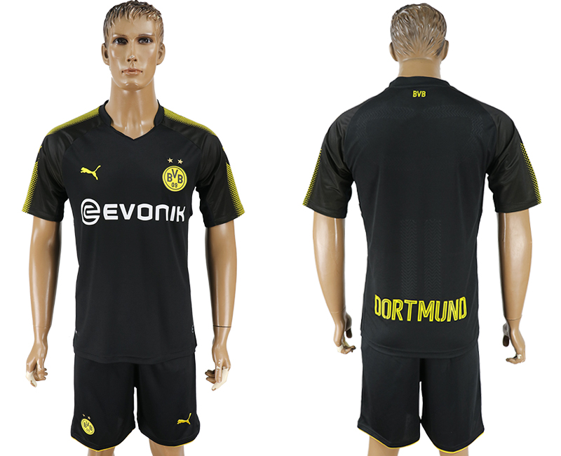 2017-18 Dortmund Away Soccer Jersey