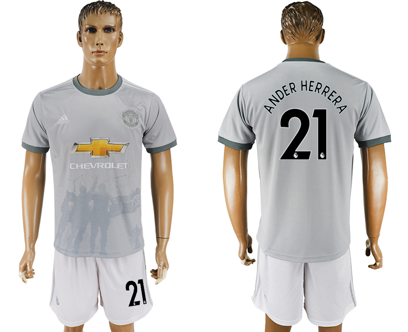 2017-18 Manchester United 21 ANDER HERRERA Third Away Soccer Jersey