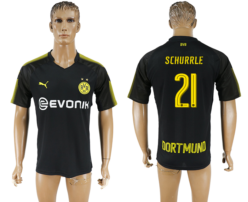 2017-18 Dortmund 21 SCHURRLE Away Thailand Soccer Jersey 2017-18 Dortmund 21 SCHURRLE Away Thailand Soccer Jersey