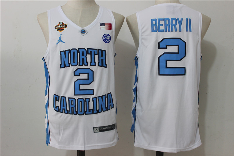 North Carolina Tar Heels 2 Joel Berry II White College Basketball Jersey