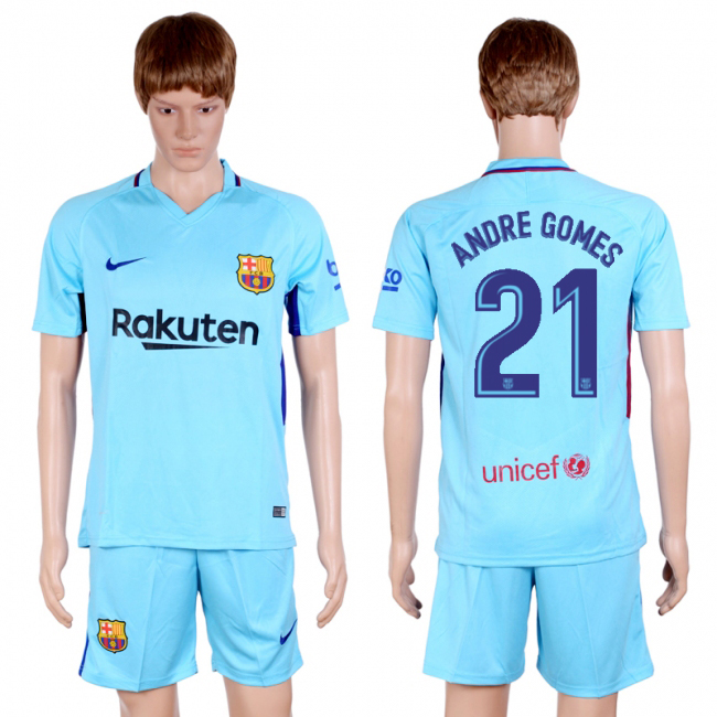 2017-18 Barcelona 21 ANDRE GOMES Away Soccer Jersey