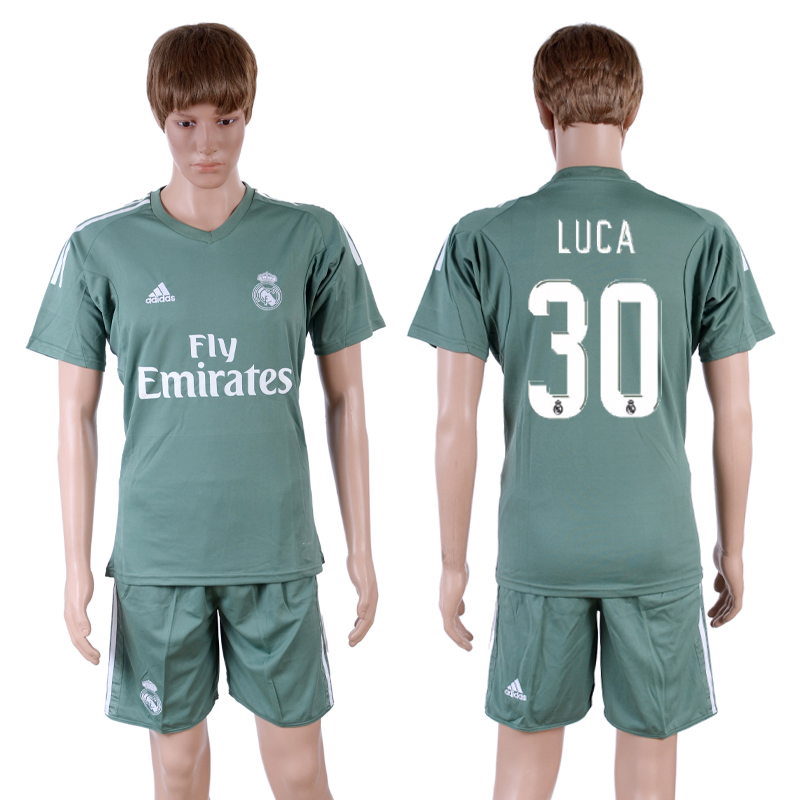 2017-18 Real Madrid 30 LUCA Green Goalkeeper Soccer Jersey