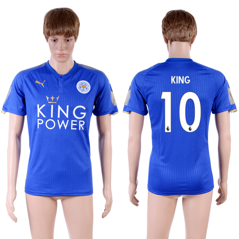 2017-18 Leicester City 10 KING Home Thailand Soccer Jersey