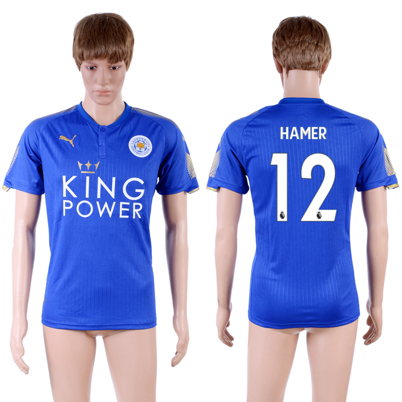 2017-18 Leicester City 12 HAMER Home Thailand Soccer Jersey