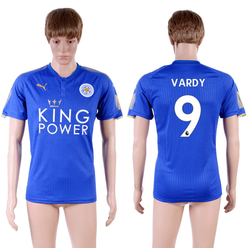 2017-18 Leicester City 9 VARDY Home Thailand Soccer Jersey