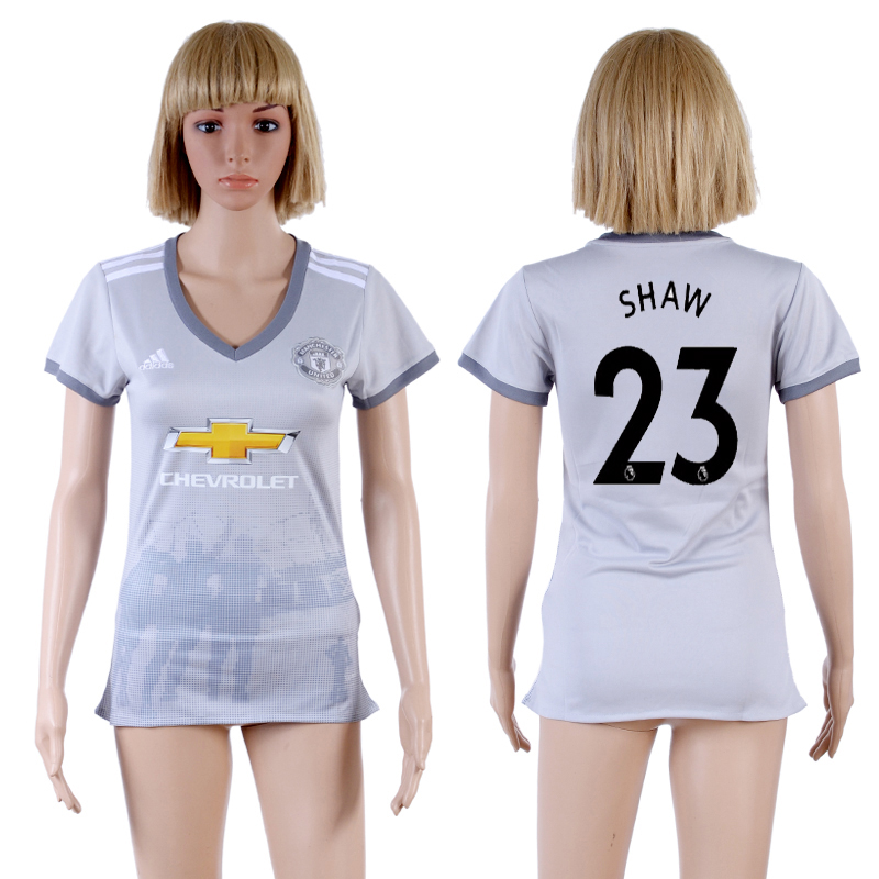 2017-18 Manchester United 23 SHAW Third Away Women Soccer Jersey
