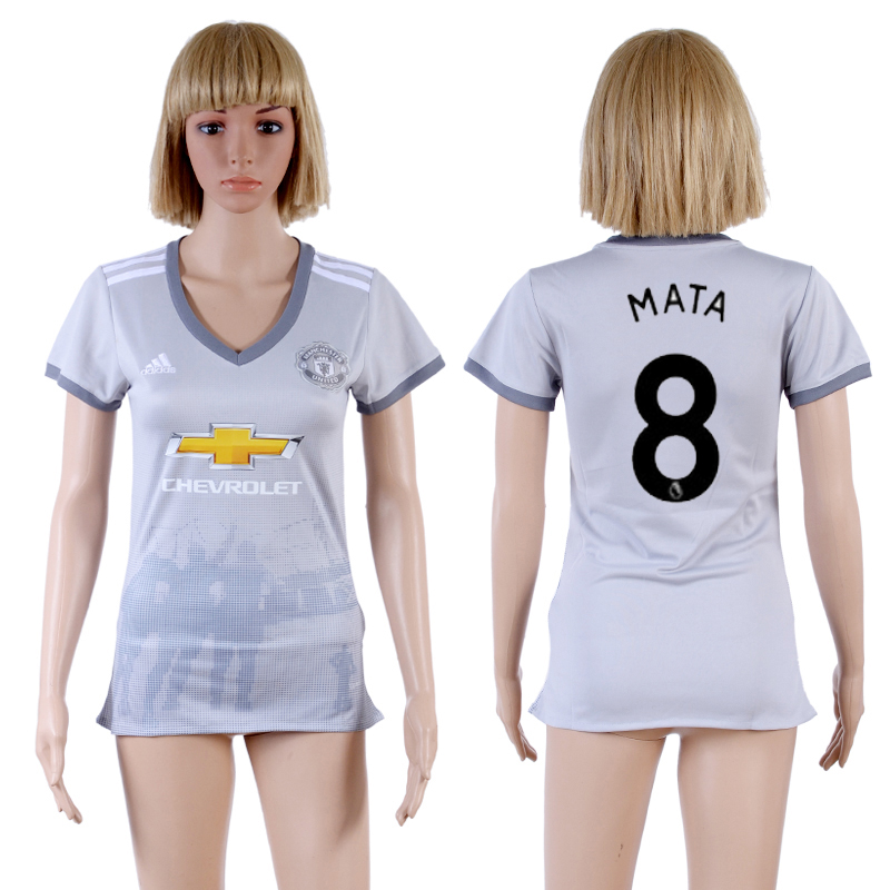 2017-18 Manchester United 8 MATA Third Away Women Soccer Jersey