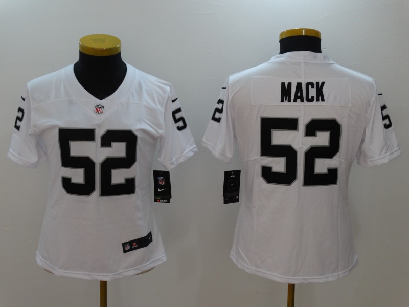 Nike Raiders 52 Khalil Mack White Women Vapor Untouchable Player Limited Jersey - Click Image to Close