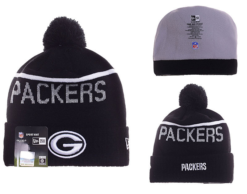 Packers Black Knit Hat YP2