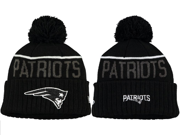 Patriots Black Knit Hat XDF