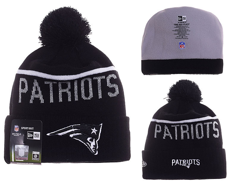 Patriots Black Knit Hat YP