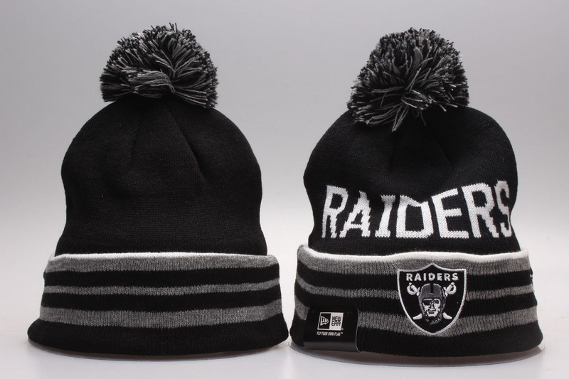 Raiders Black Knit Hat YP