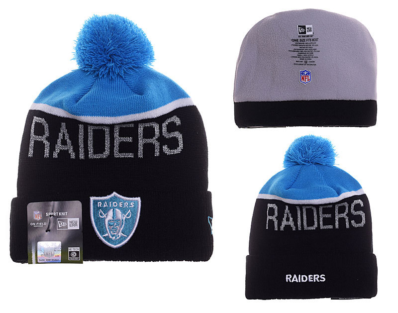 Raiders Black Knit Hat YP2