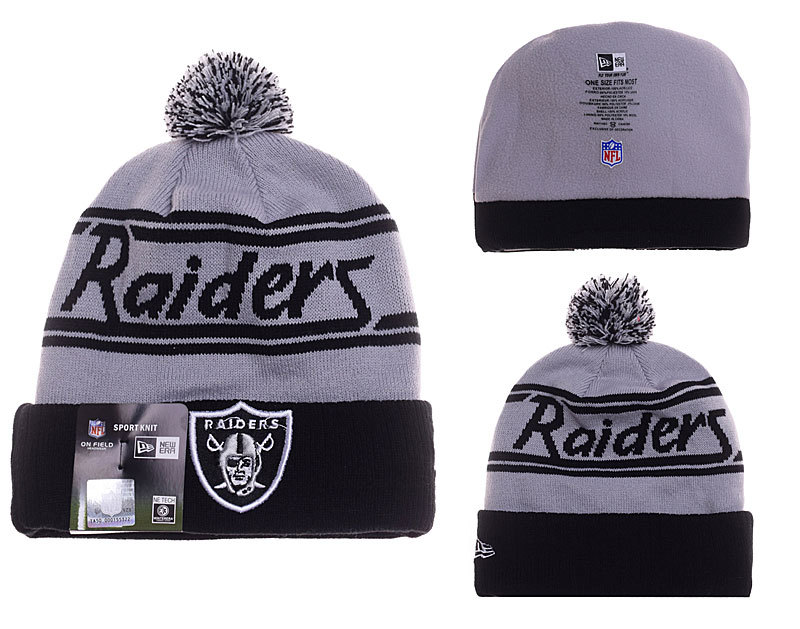 Raiders Grey Knit Hat YP
