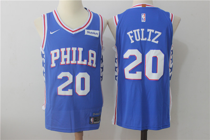 76ers 20 Markelle Fultz Blue Nike Authentic Jersey