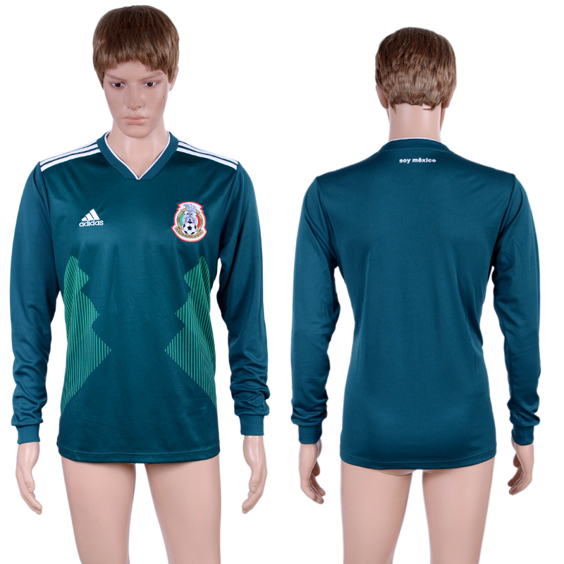 Mexico Home 2018 FIFA World Cup Long Sleeve Thailand Soccer Jersey