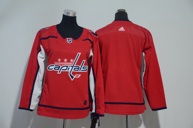 Capitals Blank Red Youth Adidas Jersey