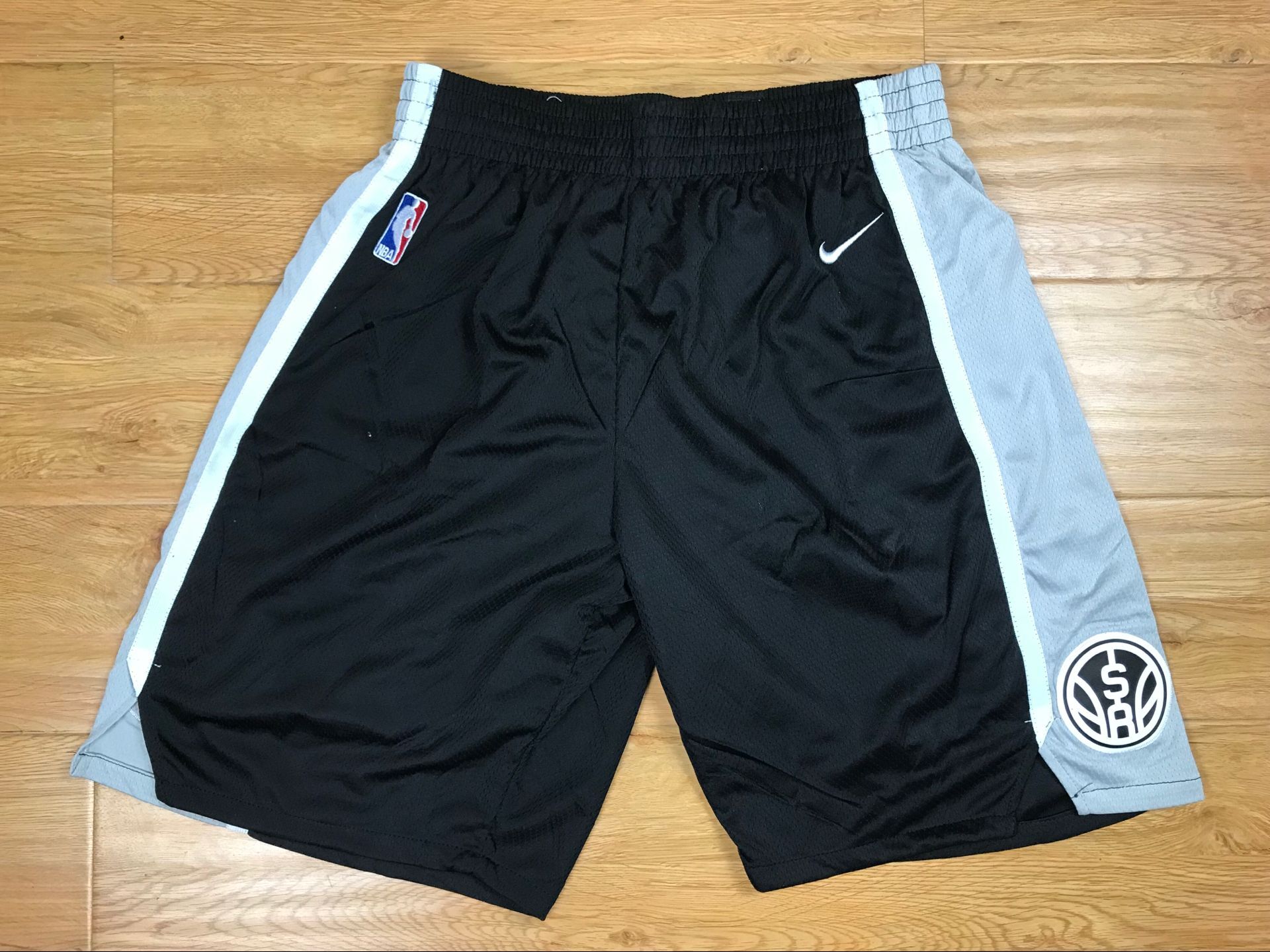 Spurs Black Nike Authentic Shorts
