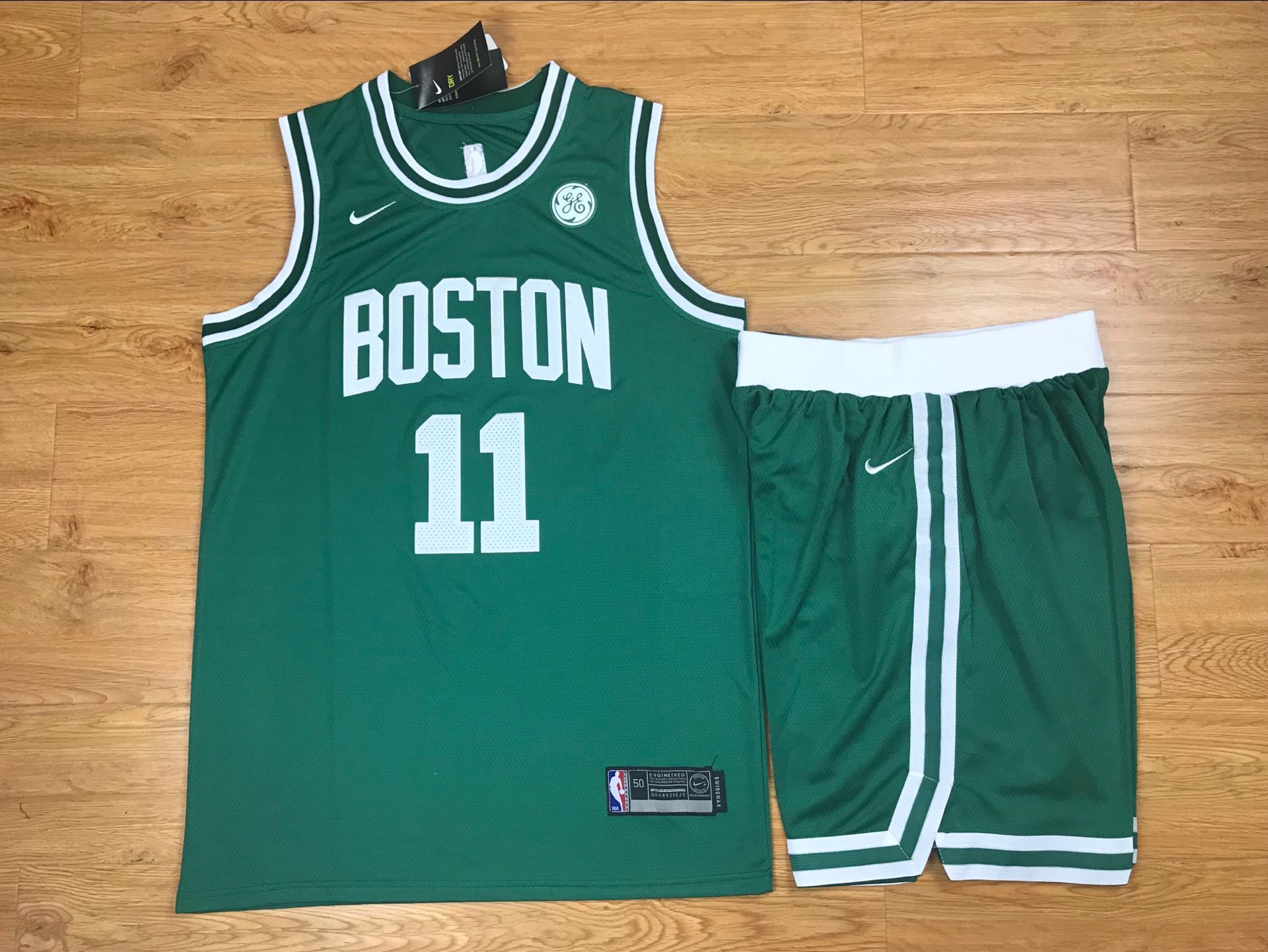 Celtics 11 Kyrie Irving Green Nike Swingman Jersey(With Shorts)