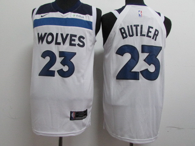 Timberwolves 23 Jimmy Butler White Nike Authentic Jersey
