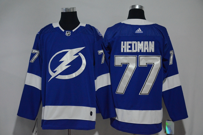 Lightning 77 Victor Hedman Blue Adidas Jersey