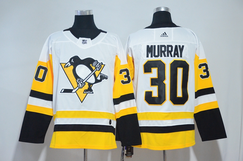 Penguins 30 Matt Murray White Adidas Jersey - Click Image to Close