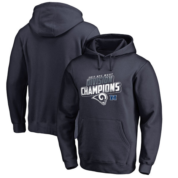 Los Angeles Rams NFL Pro Line by Fanatics Branded 2017 NFC West Division Champions Pullover Hoodie Navy