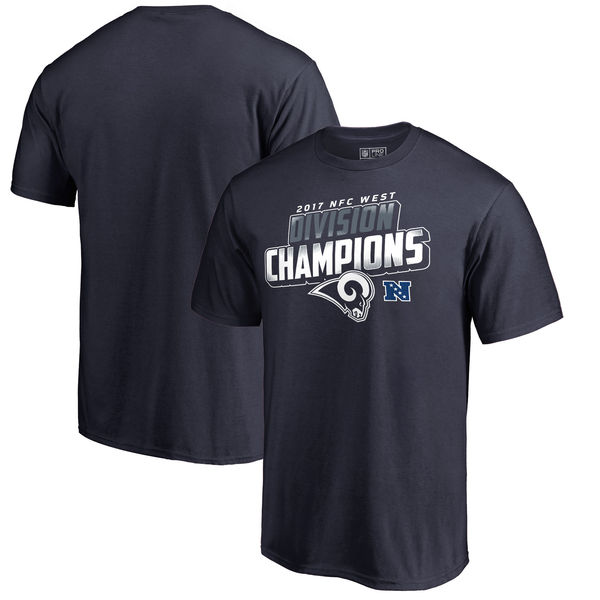 Los Angeles Rams NFL Pro Line by Fanatics Branded 2017 NFC West Division Champions T Shirt Navy