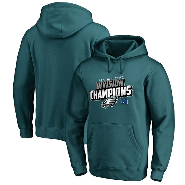 Philadelphia Eagles NFL Pro Line by Fanatics Branded 2017 NFC East Division Champions Pullover Hoodie Midnight Green Philadelphia Eagles NFL Pro Line by Fanatics Branded 2017 NFC East Division Champions Pullover Hoodie Midnight Green