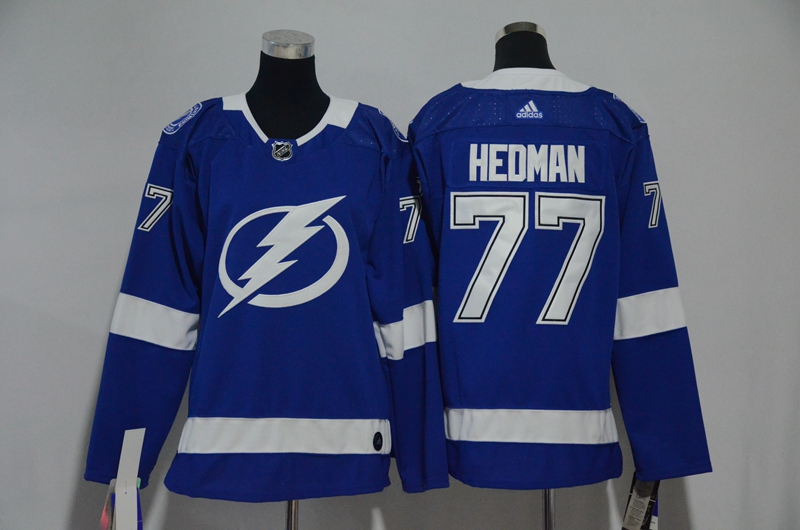 Lightning 77 Victor Hedman Blue Youth Adidas Jersey