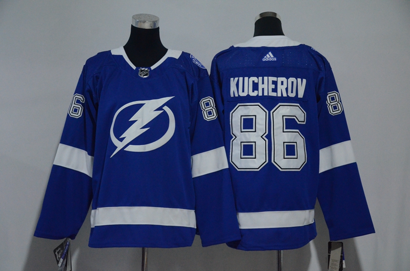 Lightning 86 Nikita Kucherov Blue Youth Adidas Jersey