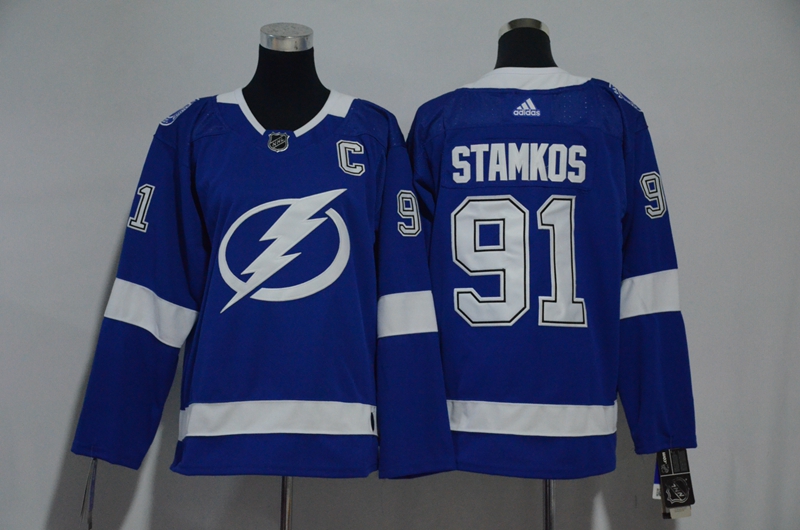 Lightning 91 Steven Stamkos Blue Youth Adidas Jersey
