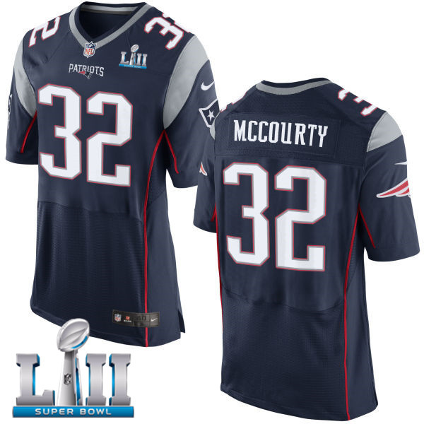 Nike Patriots 32 Devin McCourty Navy 2018 Super Bowl LII Elite Jersey