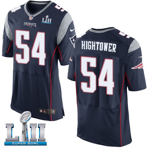 Nike Patriots 54 Dont'a Hightower Navy 2018 Super Bowl LII Elite Jersey