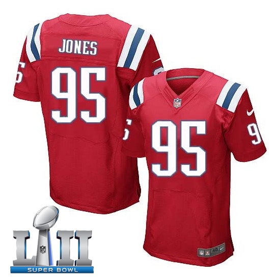 Nike Patriots 95 Chandler Jones Red 2018 Super Bowl LII Elite Jersey