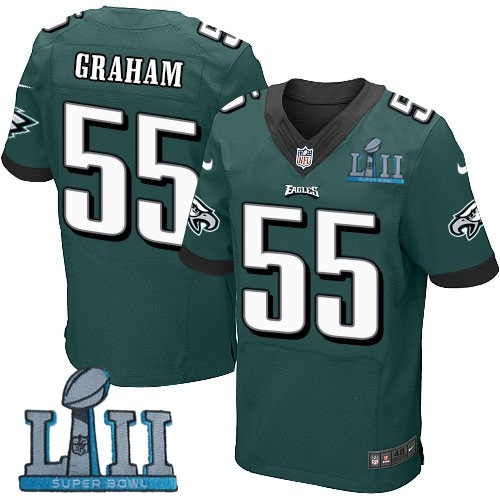 Nike Eagles 55 Brandon Graham Green 2018 Super Bowl LII Elite Jersey