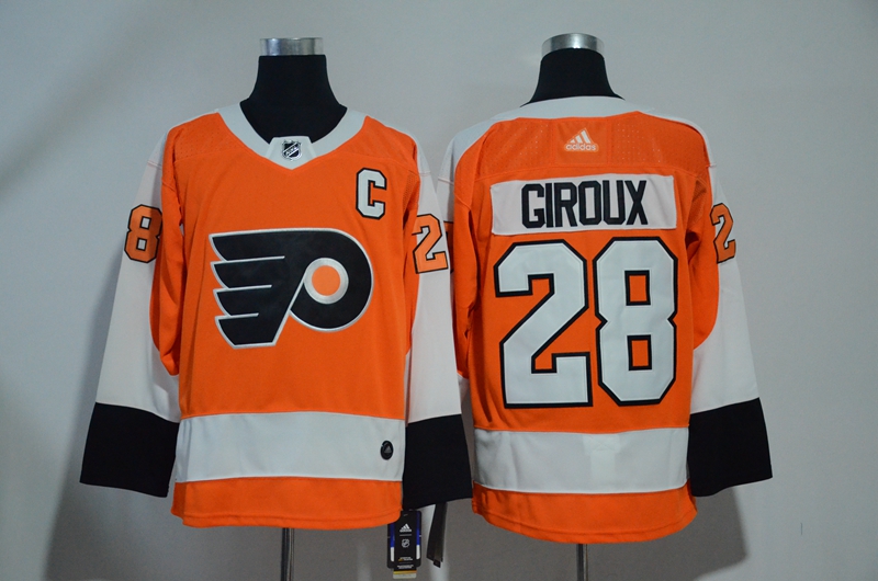 Flyers 28 Claude Giroux Orange Adidas Jersey