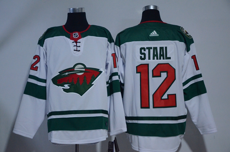 Wild 12 Eric Staal White Adidas Jersey